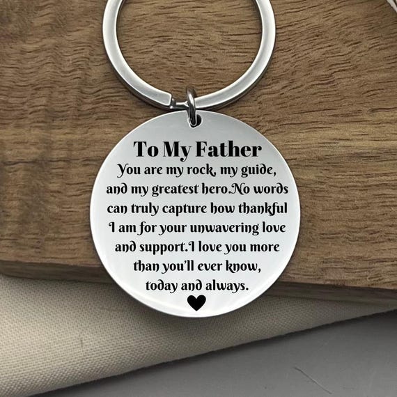 Portachiavi Best Papa Ever Iyaone - Regalo Per Papà In Acciaio Inox