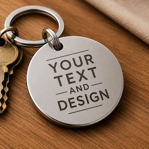 Personalized Laser Engraved Keychain | Custom Logo, Text & Design