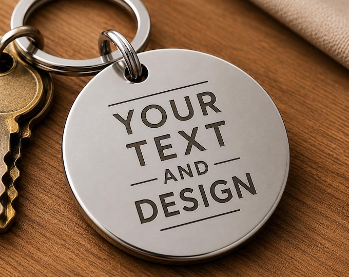 Personalized Laser Engraved Keychain | Custom Logo, Text & Design