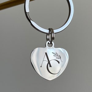 Personalized Monogram Keychain | Graduation Gift | Custom Initials Keyring