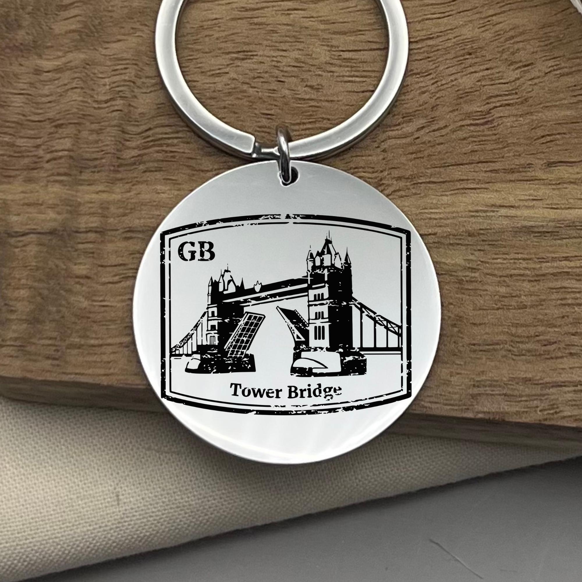 Key Chain London R Personalized Tower Bridge Keychain: Stainless Steel London Souvenir - Etsy