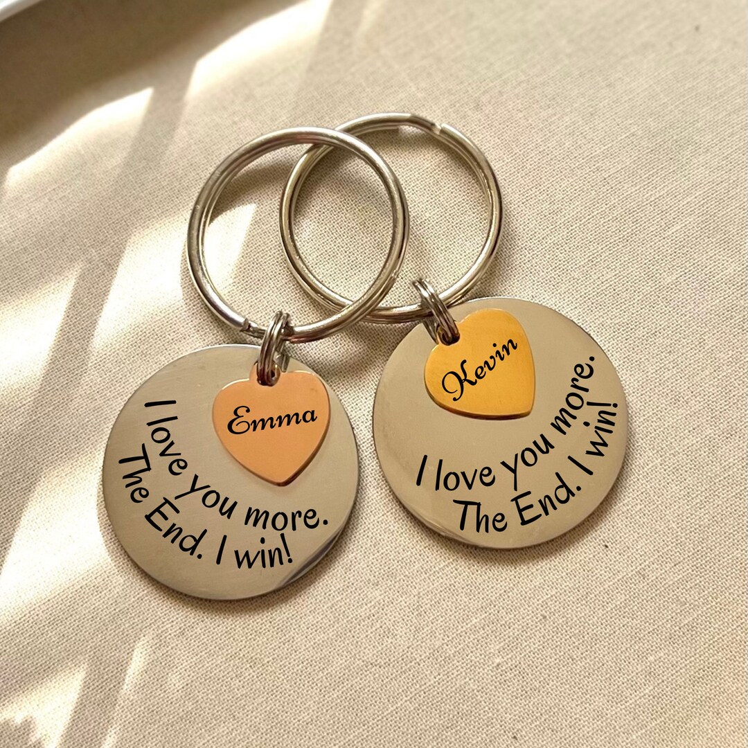 Portachiavi Coppia I Love You More - Regalo Romantico Per Lui Portachiavi Coppia I Love You More - Regalo Romantico Per Lui