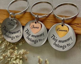 Personalized "Mommy" Keychain - A Heartfelt Gift for Moms
