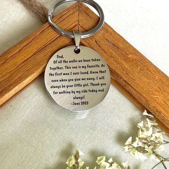 Fashion Daddy Jewelry Dog Tag Keychain I'll Always Be Your Little Girl, You'll A