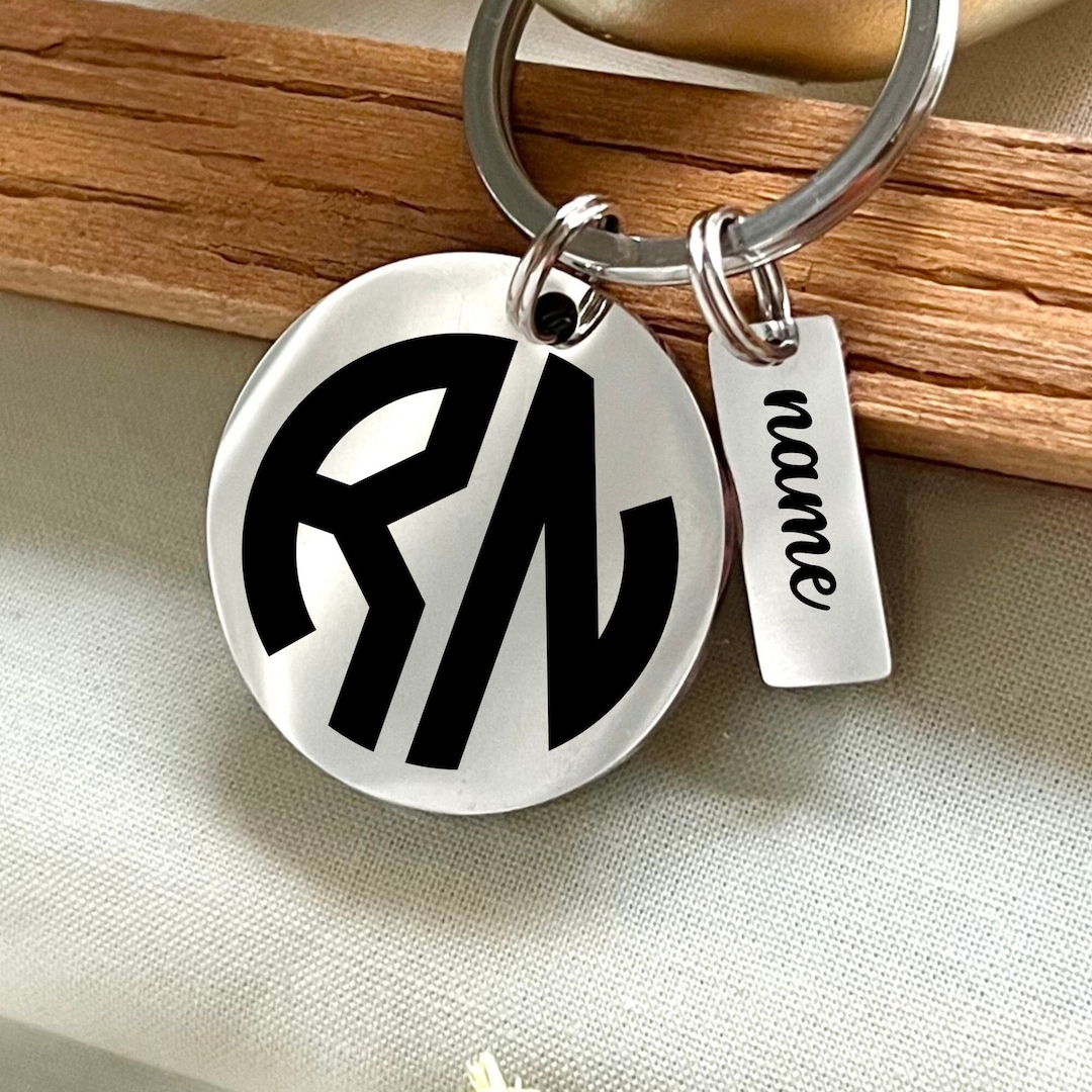 Handmade Stainless Steel RN Keychain - Personalized Nurse Gift - Etsy