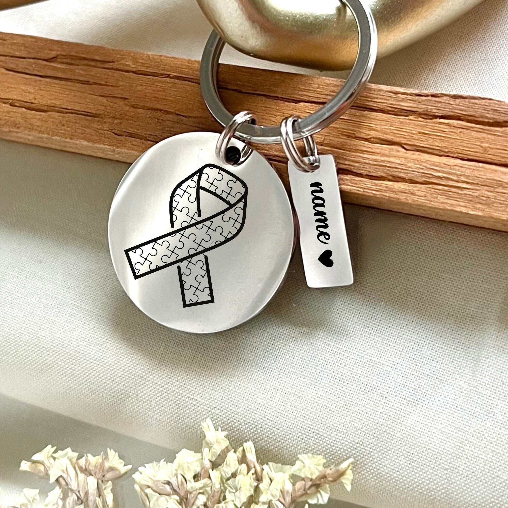 Puzzle-Schlüsselband Für Autismus-Bewusstsein – 20 Mm Breit, Mit Abzeichen Für Erwachsene