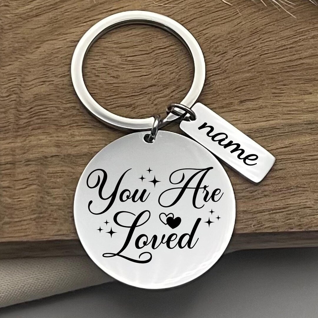 Keychains Inspiring Personalized Stainless Steel Keychain: Inspirational Engraved Keyring ...