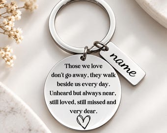 Sympathy Keychain - Bereavement Gift - Personalized Remembrance Keychain