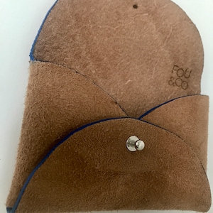 Pochette porte monnaie 100 % cuir recyclé