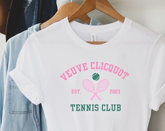 Tennis Sweatshirt, Veuve Sweatshirt Champagne Gift Tennis Shirt for Women Tennis Club Shirt Tennis Mom Sports Shirt Coach Tennis Gift Veuve