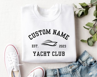 Camisa de yate personalizada, camisa de yate personalizada, sudadera de yate personalizada, regalo de vela, entrenador de vela, regalo, camisa personalizada para deportes femeninos