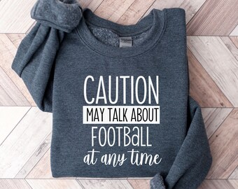 Football Shirt Sports Sweatshirt Women's Football Shirt, Football Season Game Day Shirt Funny Mom Shirt Coach Gift Football Coach Wife Shirt
