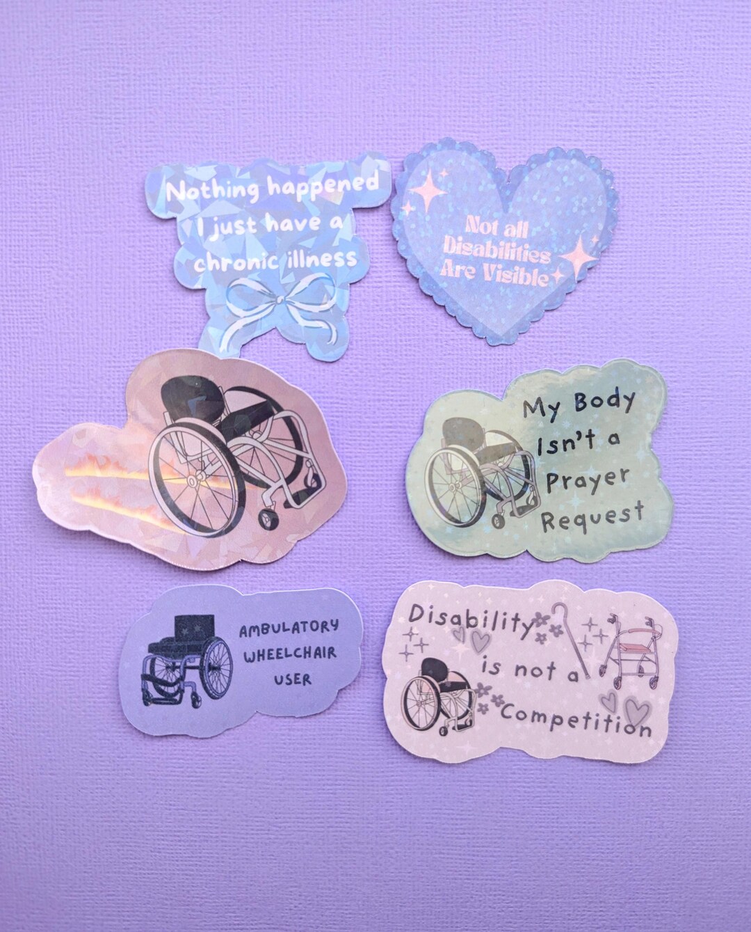 Wheelchair Chronic Illness Stickers | Ambulatory Wheelchair Stickers ...