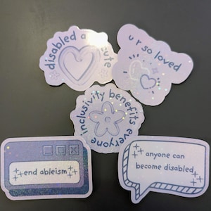 Disability Awareness Sticker Bundle | Disability Pride Stickers | Chronic Illness Awareness Stickers | Disability Laptop Decals