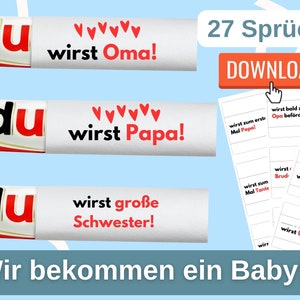 Duplo banderole &quot;We&#39;re having a baby&quot; - Pregnancy - 27 banderoles suitable for Duplo bars for download