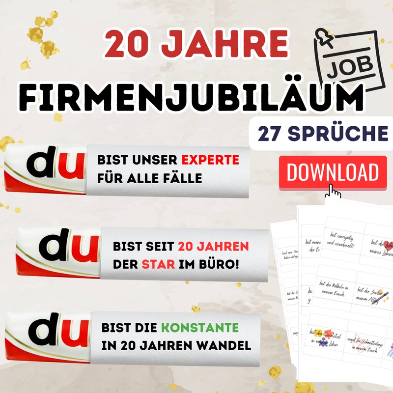 Geschenk firmenjubiläum 20 jahre Etsy.de