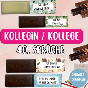 Merci Banderole für Kollegin & Kollege - Digitaler Download  - Perfekt als Abschieds- oder Dankeschön-Geschenk Jubiläum, Geburtstag