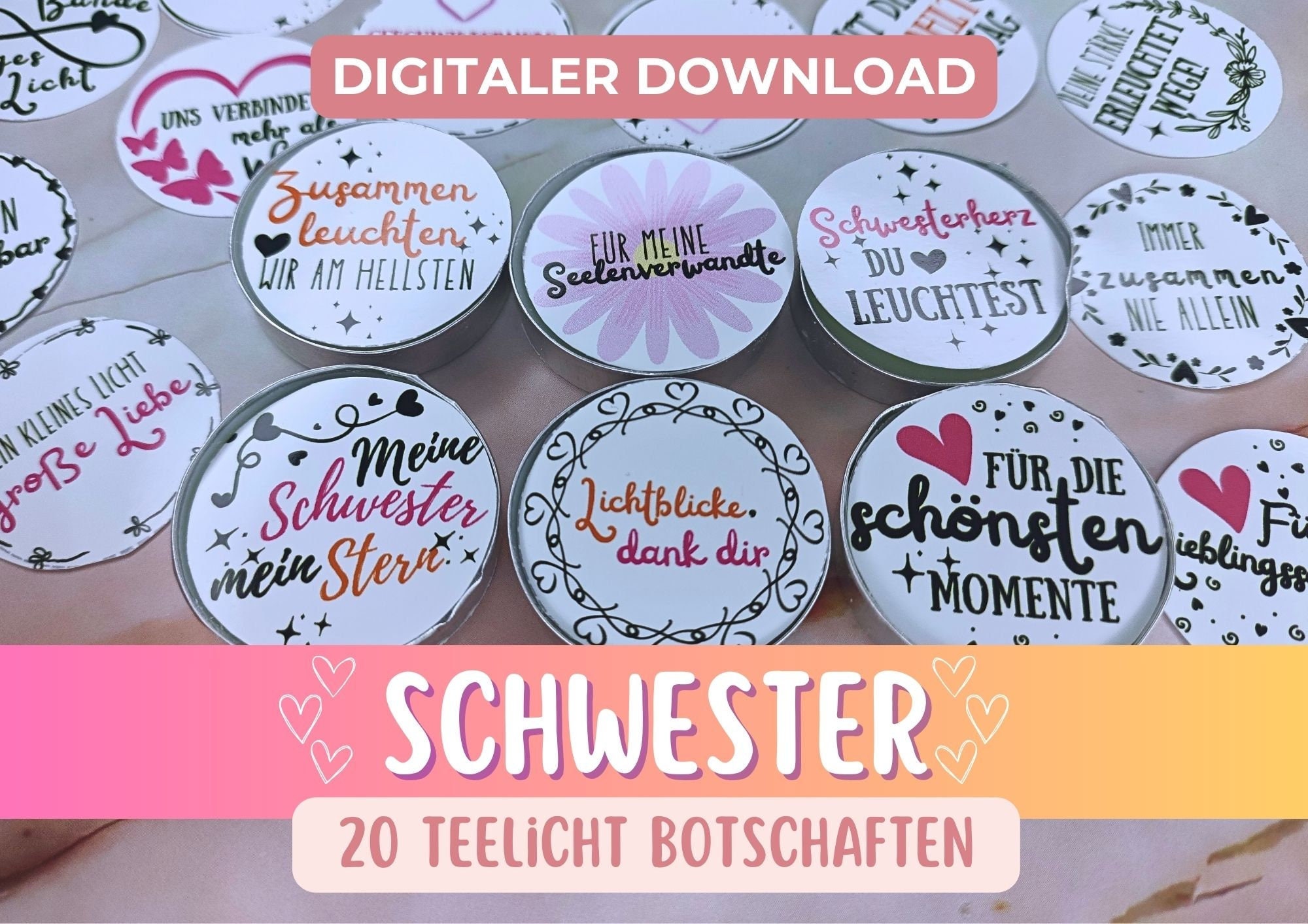 Porzellan-Teelichthalter Mit Projizierender Botschaft – Lithophanie-Kuppel Als Geschenk Für Schwester | LED- Oder Kerzen-betrieben