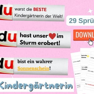 Digital Download Duplo banderole - farewell gift educator - creative sayings of appreciation - kindergarten educator