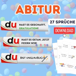 Regalo per l'esame superato Abi - Download digitale Duplo Banderole - 27 detti creativi per la maturità, regalo per l'esame della maturità
