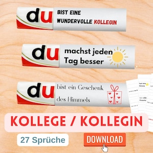 Colleague Gift - Digital Download Duplo Banderole - 27 Sayings for Anniversary, Birthday or Farewell