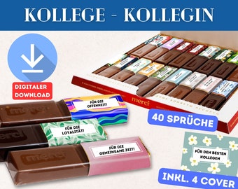 Merci Banderole für Kollegin & Kollege - Digitaler Download  - Perfekt als Geschenk oder Dankeschön-Geschenk Jubiläum, Geburtstag