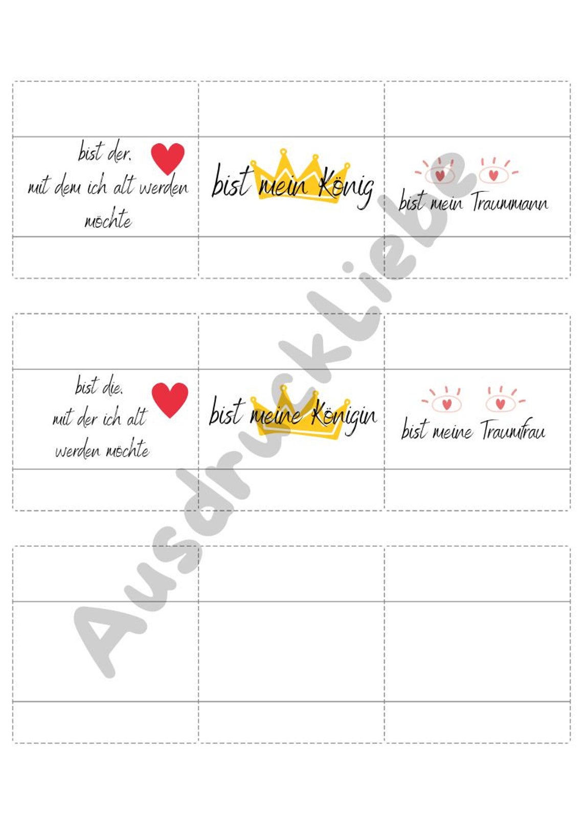 Romantische Liebesbotschaften Liebe Geschenk für den Lieblingsmensch