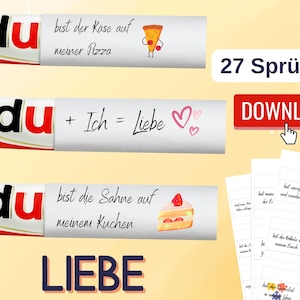 Gift love - Duplo banderole DIY - for your favorite person - 27 sayings for partner partner gift girlfriend Digital download PDF
