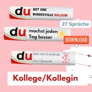 Digital Download Duplo Banderole - Unique Gift Idea for Colleagues - 27 Sayings for Anniversary, Birthday or Farewell