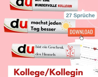 Digital Download Duplo Banderole - Unique Gift Idea for Colleagues - 27 Sayings for Anniversary, Birthday or Farewell