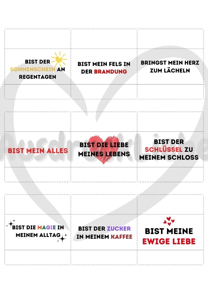 Romantische Liebesbotschaften Liebe Geschenk für den Lieblingsmensch