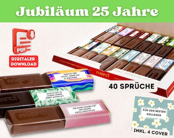 Merci Banderole 25 Years Anniversary Colleague - Digital Download Thank You Gift Anniversary, 25 Years Service Anniversary Employee