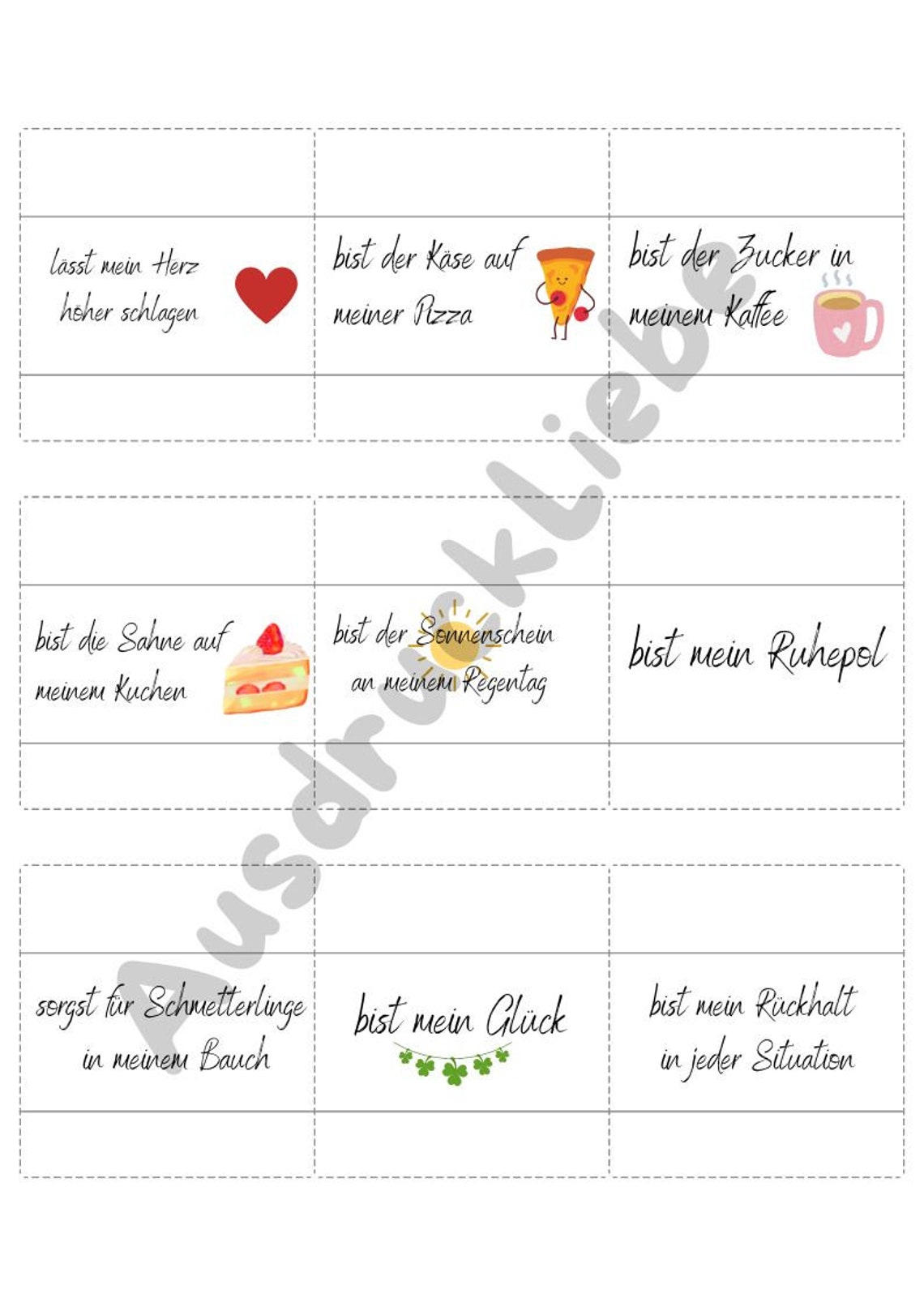 Romantische Liebesbotschaften Liebe Geschenk für den Lieblingsmensch