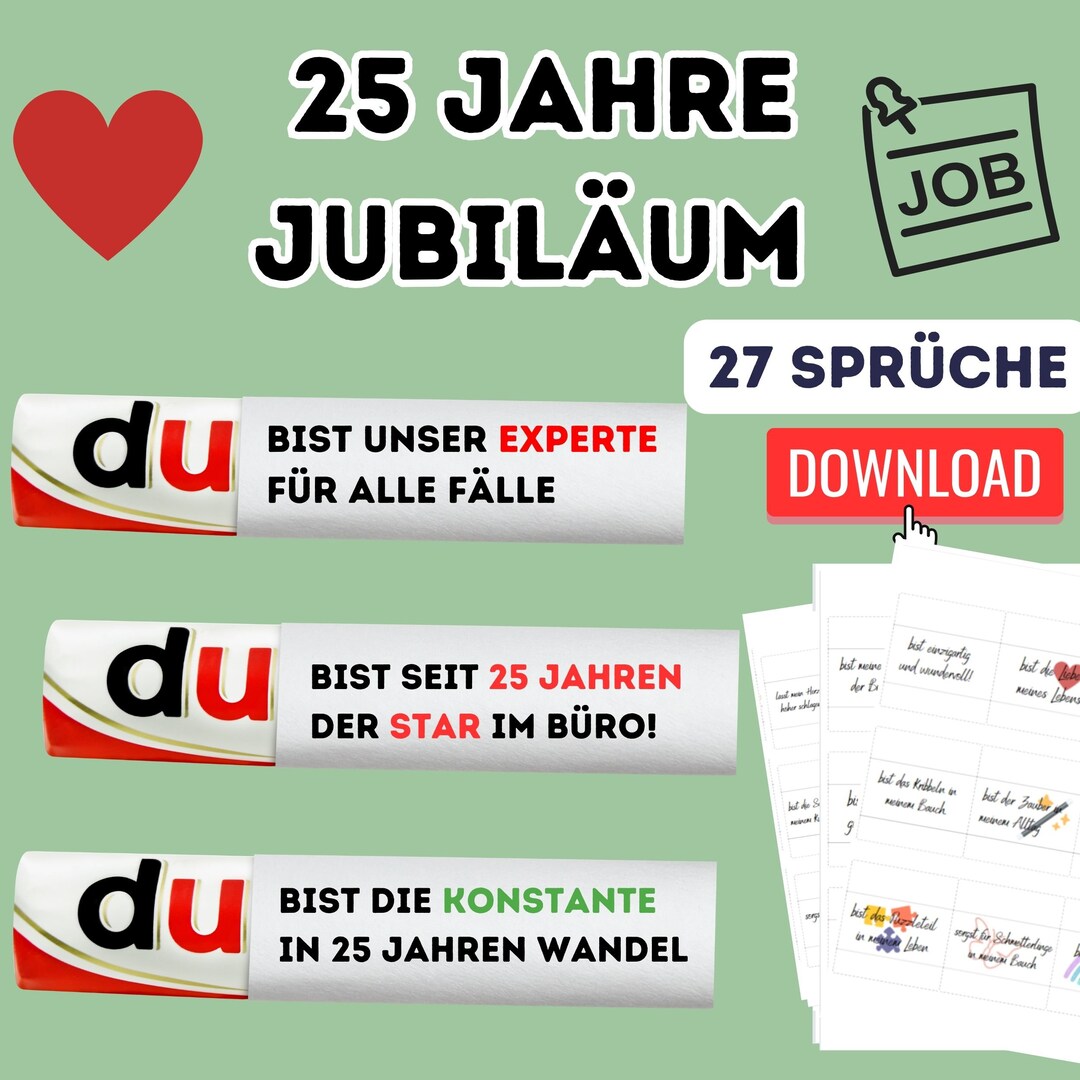 25 Jahre Dienstjubiläum Kollegin Geschenk Digitaler Download Duplo