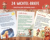 Wichtelbriefe zum Ausdrucken - 24 Wichtelgeschichten Weihnachten - Adventskalender Wichtelpost - PDF - Wichtel