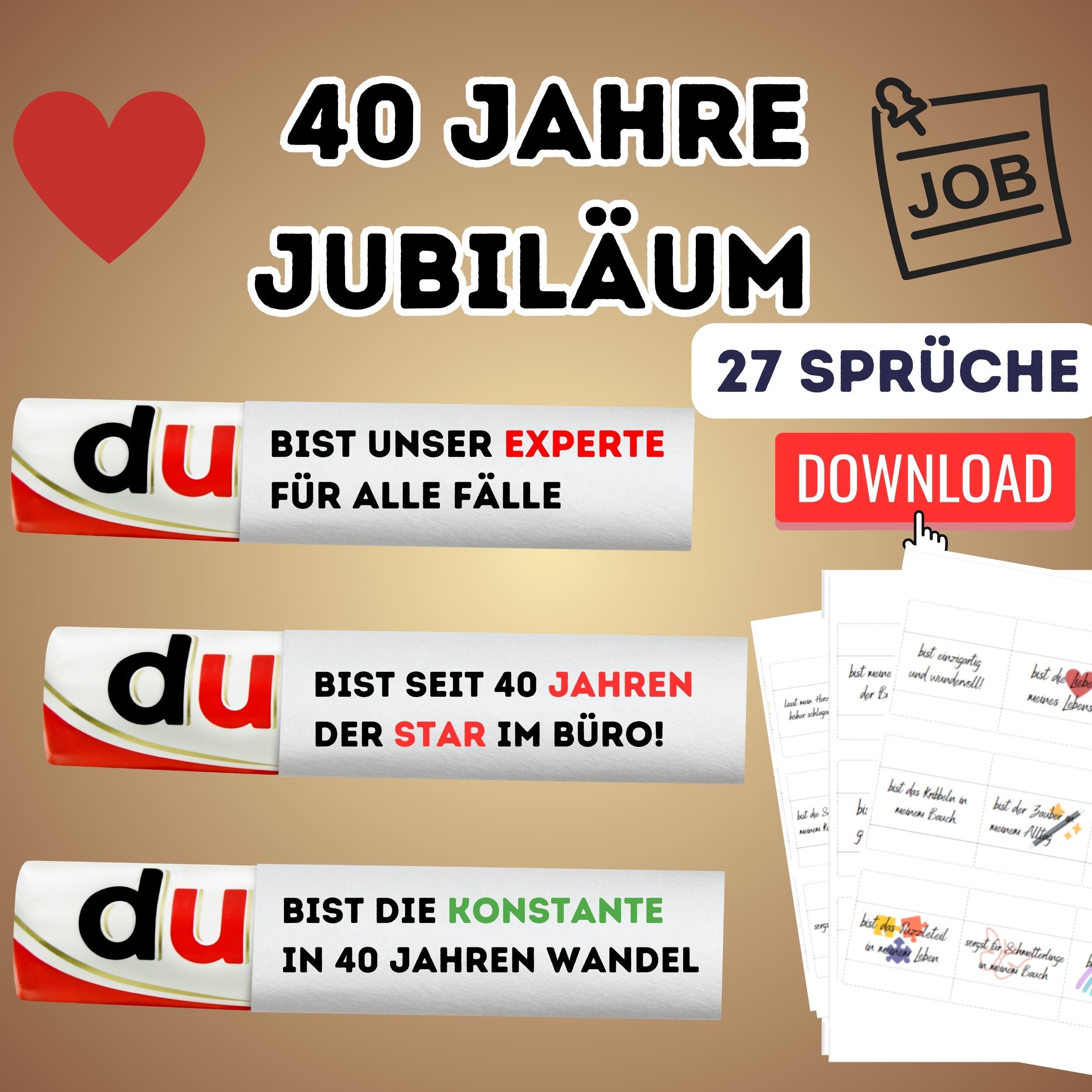 40 Jahre Jubiläum Kollege / Kollegin Geschenk Digitaler Download Duplo