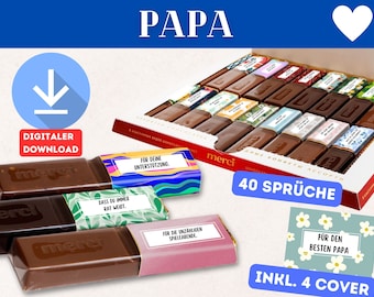 Geschenk Papa - Merci Banderole zum Downloaden - Geburtstagsgeschenk Vater - Vatertagsgeschenk