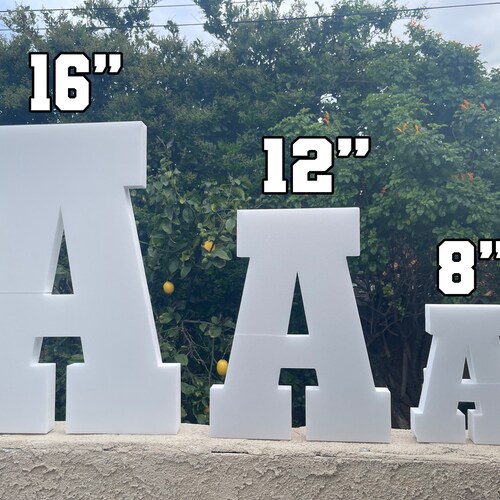 8 Foam Letters & Numbers Free Standing Etsy