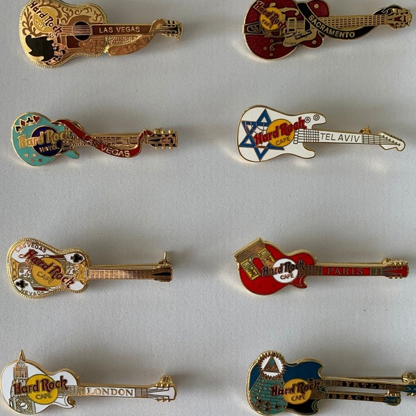Hard Rock Guitar Pins - 12 Types to Choose From - Free Shipping