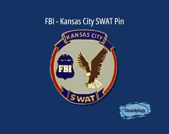 FBI Kansas City Pin – SWAT – Field Office - Eagle - Vintage – Free Shipping
