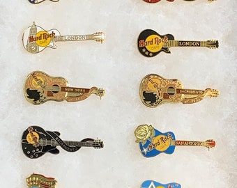 Hard Rock Cafe Guitar Pins – 17 Dollars Each - 14 Different HRC