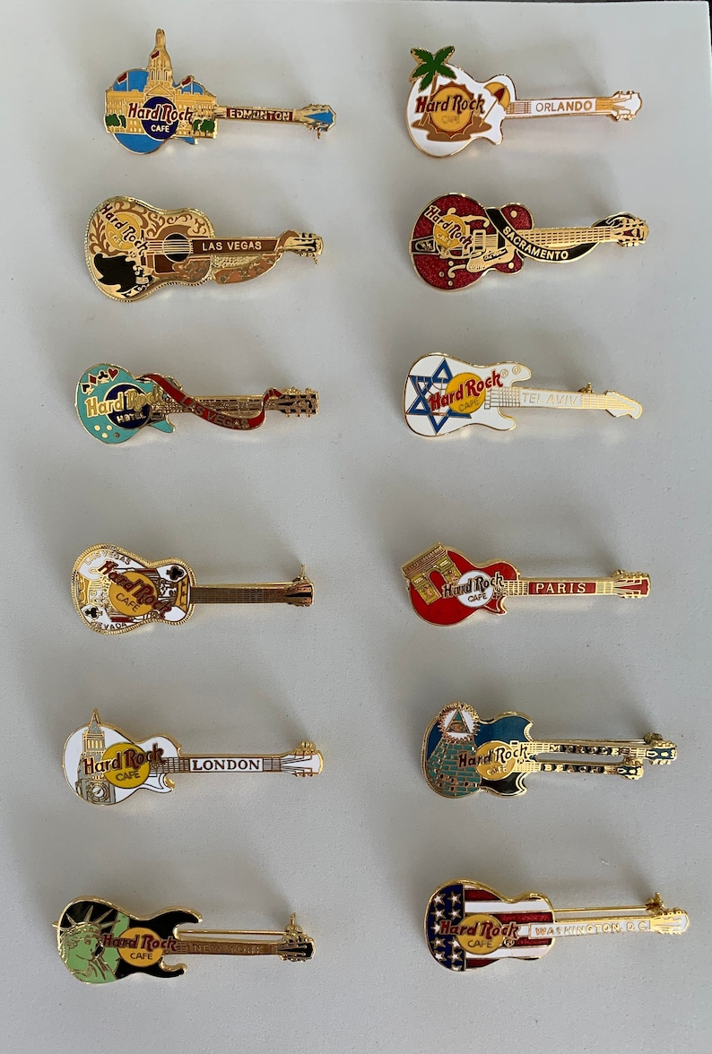 Hard Rock Guitar Pins - 12 Types to Choose From - Free Shipping - Etsy