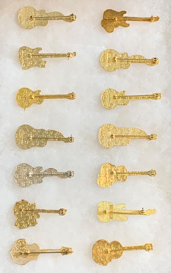 Hard Rock Cafe Guitar Pins – 17 Dollars Each - 14 Different HRC