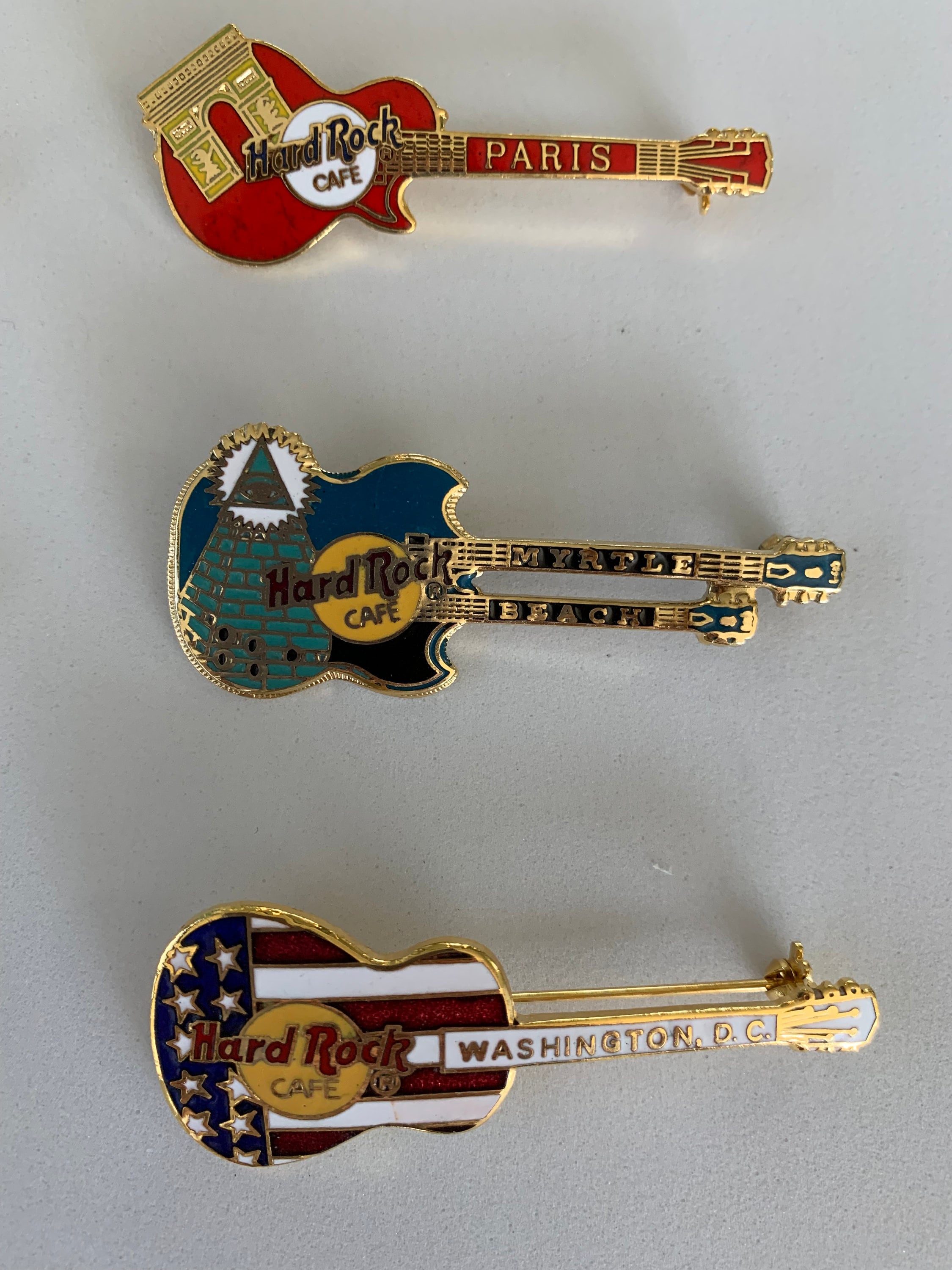 Hard Rock Guitar Pins - 12 Types to Choose From - Free