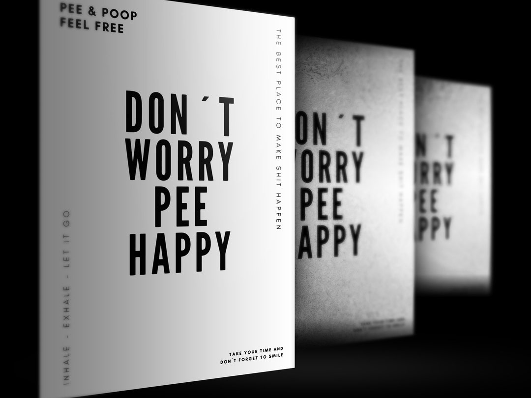 Poster Toilet, Guest Toilet With a Funny Saying, Perfect Wall