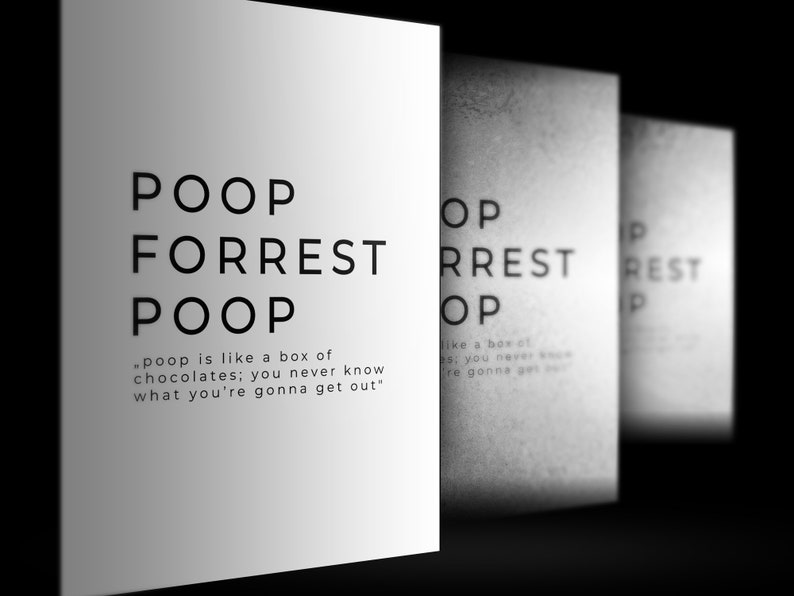 Poster Toilet Toilet Funny Saying Poop Forrest Poop Perfect Wall