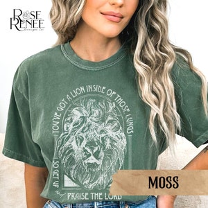 Christian Lion in those Lungs Shirt, Comfort Colors tshirt, Brandon Lake Song Shirt, Christian Vintage Shirt, Lion of Judah, Gift for Mom