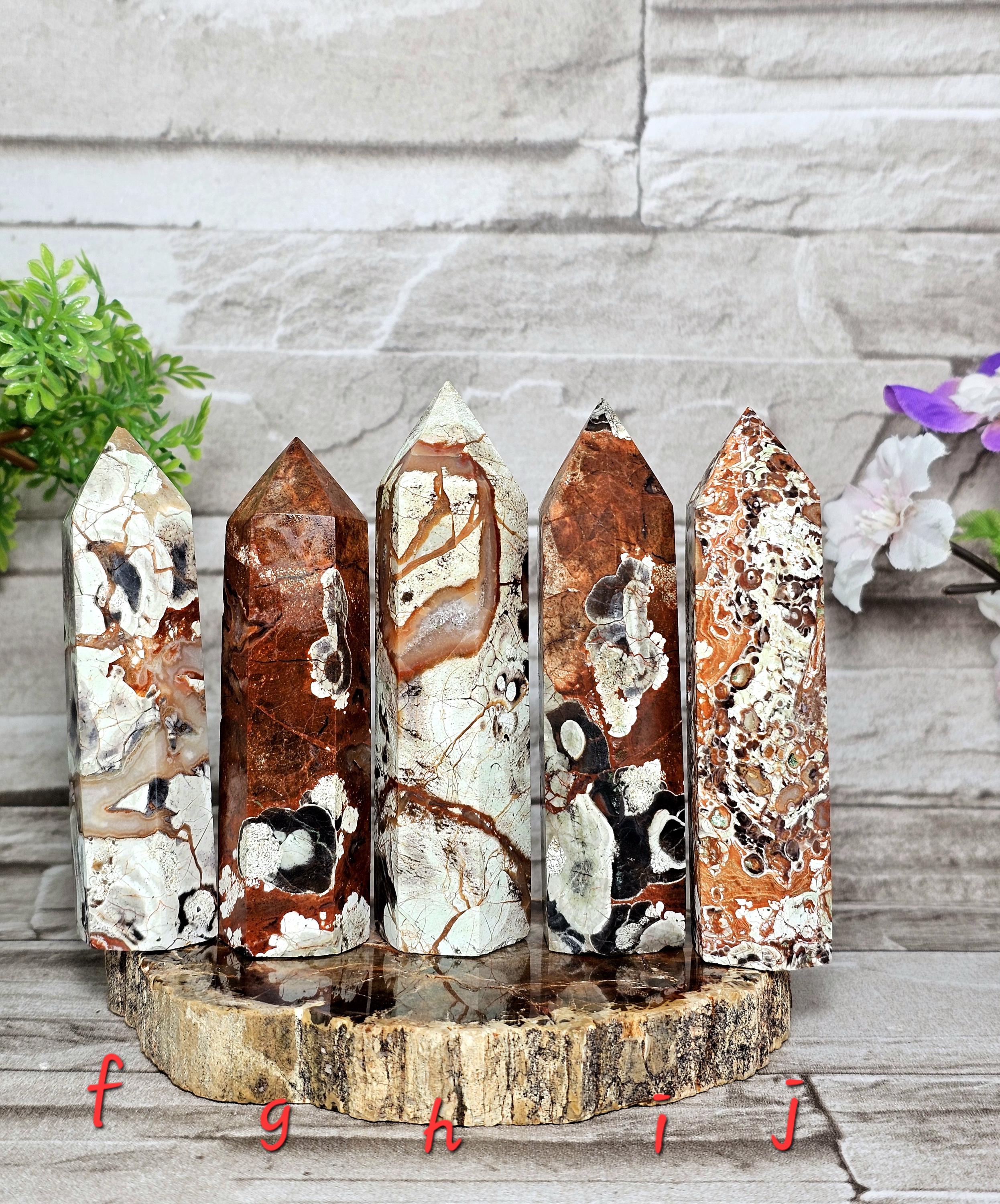 Money And Rocks Money Agate Tower / Good Luck and Prosperity Stone / Chakra / Rocks and ...