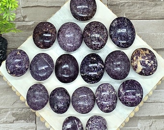 Purple Lepidolite Small Palm Stone / Small to medium Size / Lepidolite / Chakra / Rocks and Minerals