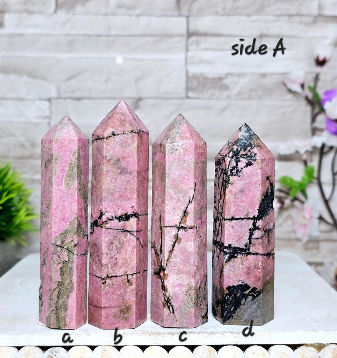 Rhodonite Tower / Pink Stone / Chakra / Rocks and Minerals - Etsy